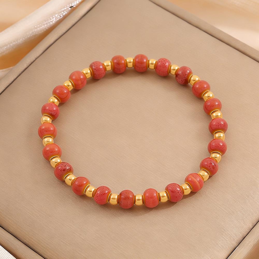 Korean Fashion Titanium Steel Diamond Inlaid Women's Luxury Bracelet