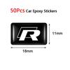 T2710/20/50Pcs 3D Fashion Car-Styling Body Waterproof Epoxy Resin Logo Sticker For Volkswagen GTI Golf Tiguan Passat Magotan Jetta 