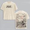 T-shirt Anime JoJo's Bizarre Adventure per Abbigliamento Uomo Vintage Y2k Lavata Oversize Manica Corta 100% Cotone Magliette Top