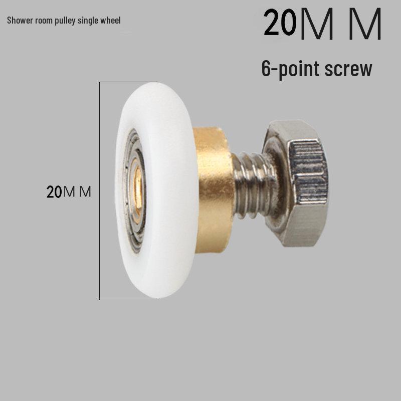 Vintage Curved Shower Room Pulley: Single-Wheel Glass Door Roller Accessory