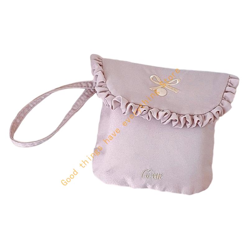 Waterproof Sanitary Pad Holder Soft Milk Velvets Fabric Feminine Essential Bag 55KF