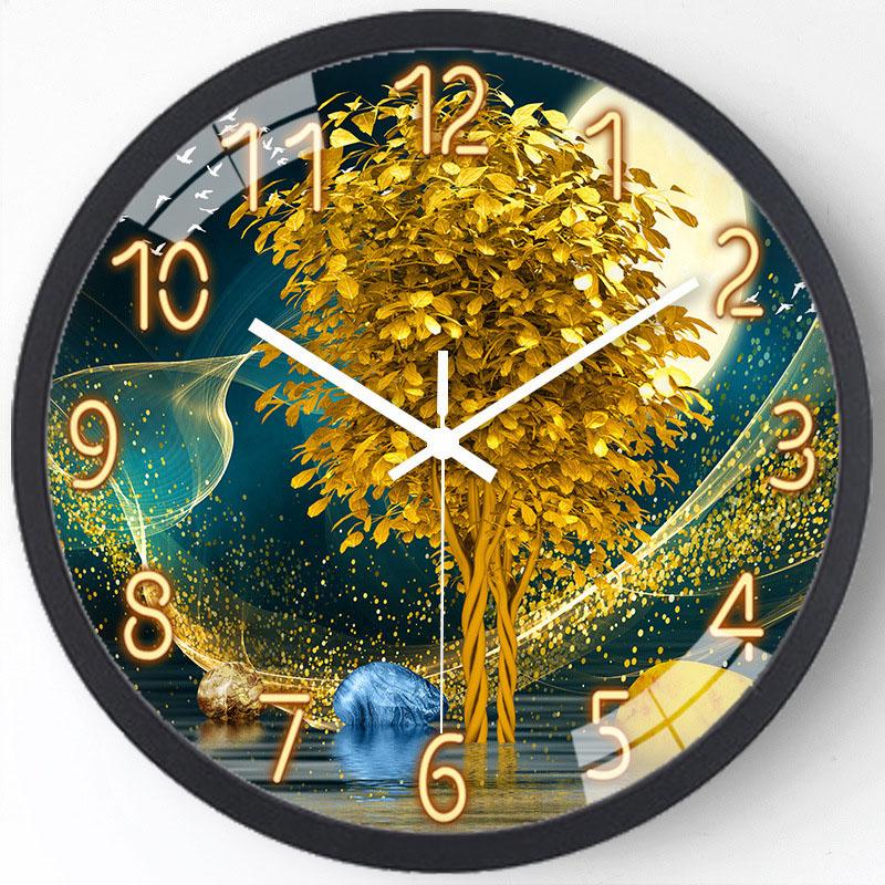 Multiple Sizes Fashion Wall Clock Creative Brand Silent Timepiece For Children Sitting Living Room Bedroom Kitchen Home Decor