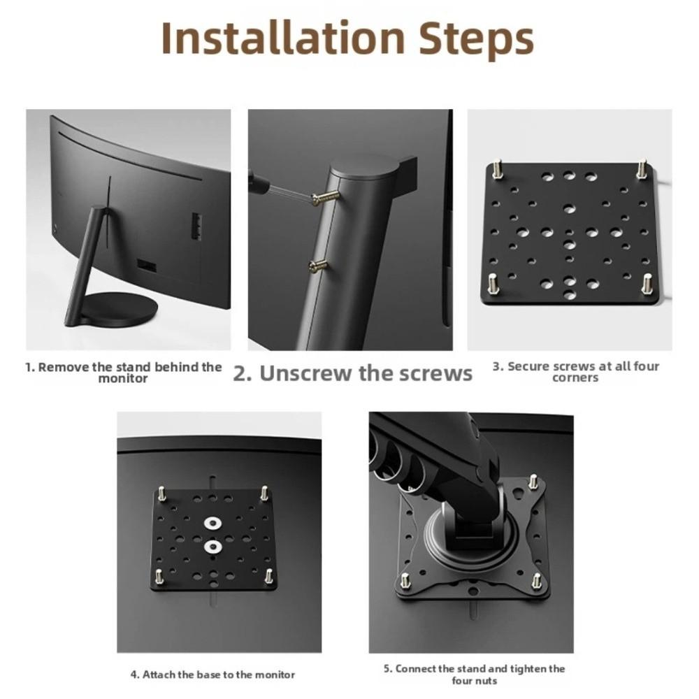 Metal Computer Display Rack Adjustable Hanging Bracket Height Increasing Plate For 13-27 Inches