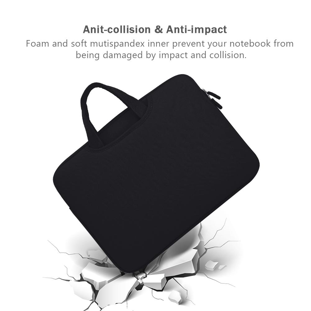 13in Notebook Case Anti collision Full 3 interlayer Laptop Bag Sleeve Case Black
