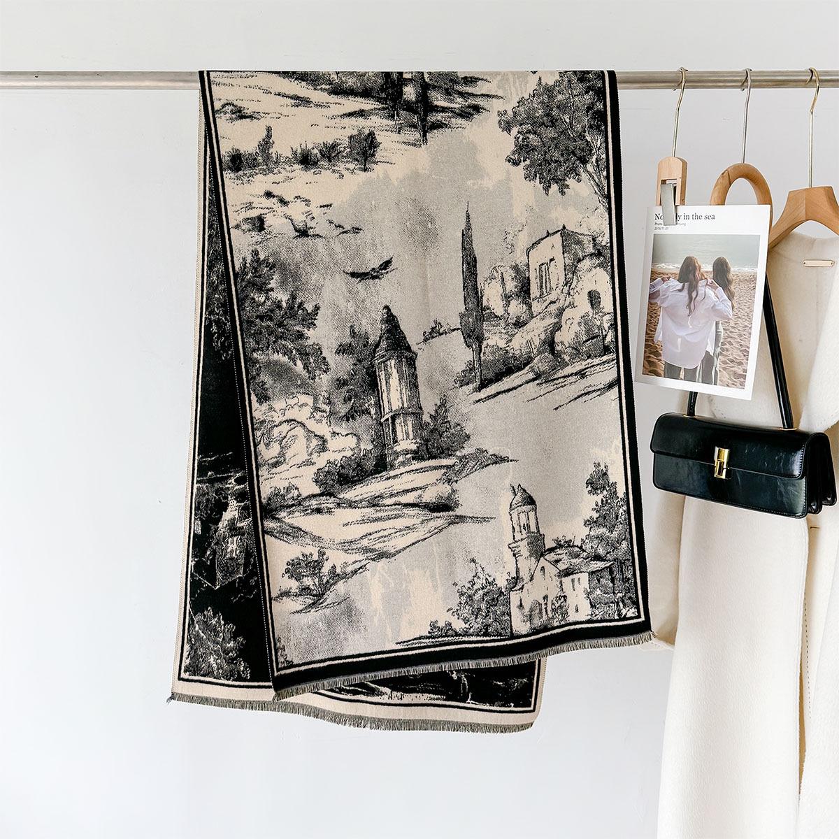 

Зимний мужской длинный шарф Сохраняет тепло Повседневный Модный Бренд Дизайнерский Шейный платок Лоскутный Кашемировые шарфы Шаль Обертывание Столы Одеяло 66X186cm