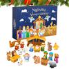 2025 Countdown Advent Nativity Calendar Nativity Scene Jesus Story Christmas Countdown Decor 25pcs Nativity Scene Set For Kid