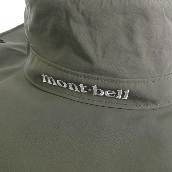 Montbell Breitkrempiger Hut Herren Damen Hut Outdoor Trekking Aktivität Nylon 8cm Krempe UV-Schutz Sonnenschutz 1108743 (khaki/grün)