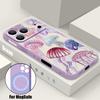 Magnetic For Magsafe Case For iPhone 17 Pro Max Colorful Jellyfish Turtle Print Soft Silicone Phone Back Cover For iPhone 16 15 14 13 Pro Max 16e 17e