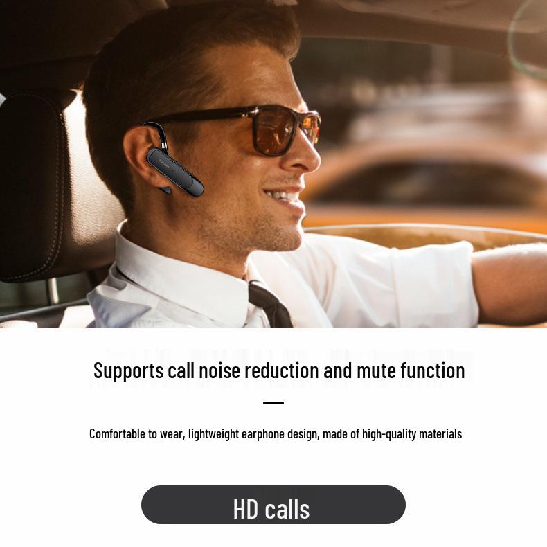 K30 Wireless Bluetooth Clip-on Earphones with Noise Reduction & Voice Call Support