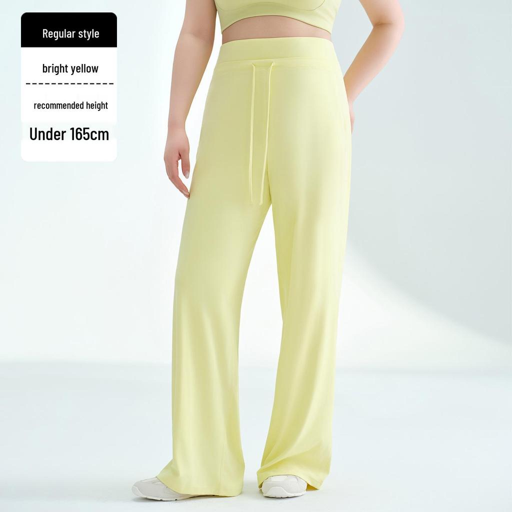 Women's Fleece-Lined Wide-Leg Sports Pants: Loose Fit, Plus Size (up to 220 Jin), Perfect for Running, Yoga, and Fitness.