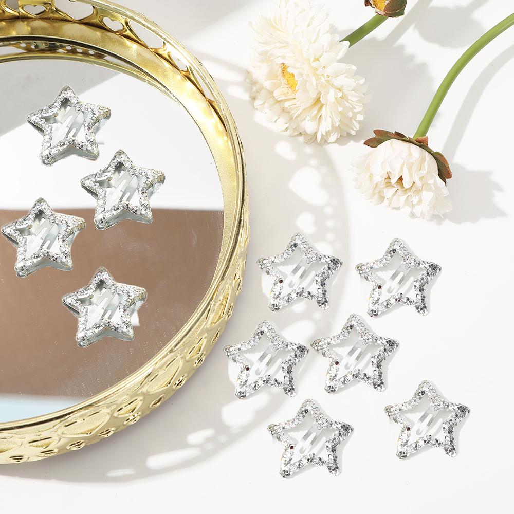 

AWAYTR 5 Pcs Hollowed Star Hair Clips Star Snap Hairpins Sweet Headpiece Hair Barrettes Hair Accessories for Girls Dropship