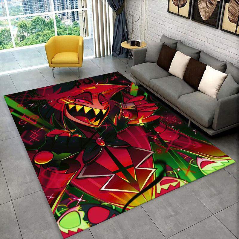 3D Cartoon H-Hazbin Hotel Charlie Carpet Rug for Playroom Bedroom Living Room Sofa Home Decor,kid Area Rug Non-slip Floor Mat