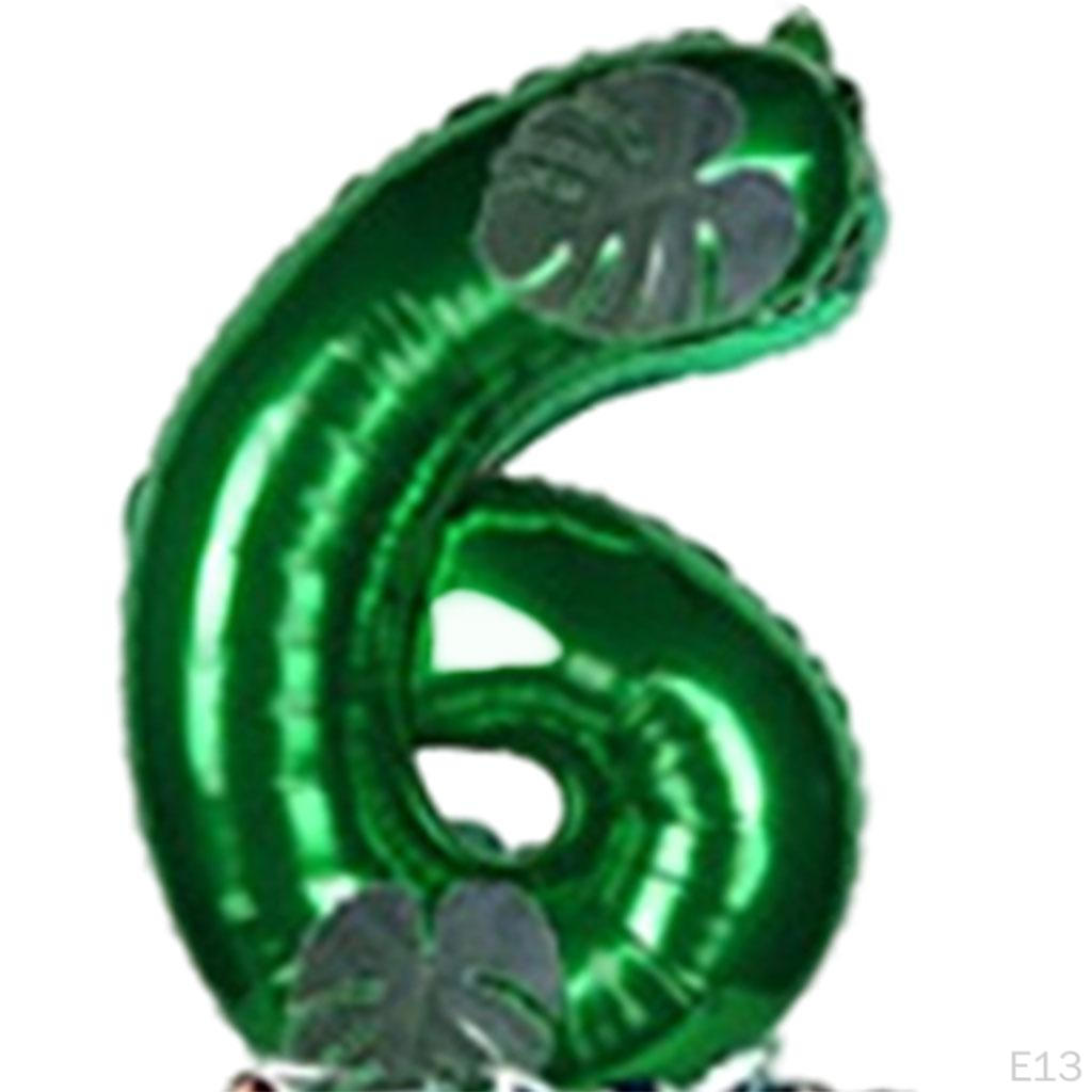 28 Pieces Jungle Animal Balloons Leaves Decor Theme Cute Green Aluminum Latex Balloon for