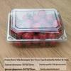 Portable Disposable Transparent Plastic Rectangular Fruit Packaging Box with Lid