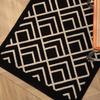 Chinese Retro Plaid Entrance Doormat: Dirt-Resistant, Machine Washable Wabi-Sabi Entryway and Hall Floor Mat.