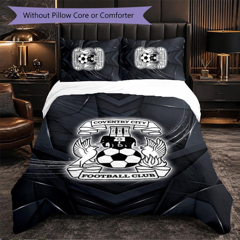 Coventry City Football Set Lenzuola 3 Pezzi Morbido Copripiumino con Federe Set Decorazione Camera da Letto per Casa