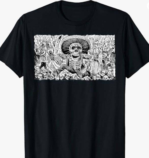 

Vintage Mexico Day Of The Dead TShirt - Dia De Los Muertos T-Shirt 5XL різнокольоровий