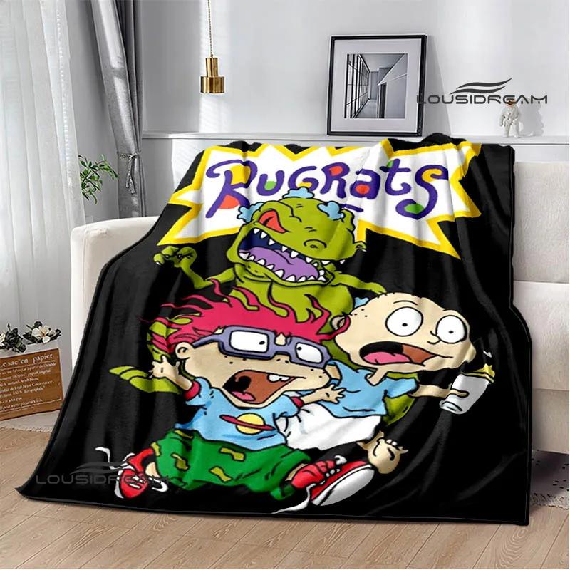 3D Cartoon R-rugrats Blankets Picnic blanket blankets for beds Flange Warm blanket Home travel blanket bed linings birthday gift
