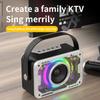 Transparent Mecha Rgb Light Bluetooth Speaker, All-In-One Portable Speaker With Disco Lights, Supports Aux/Usb/Tf For Home Party