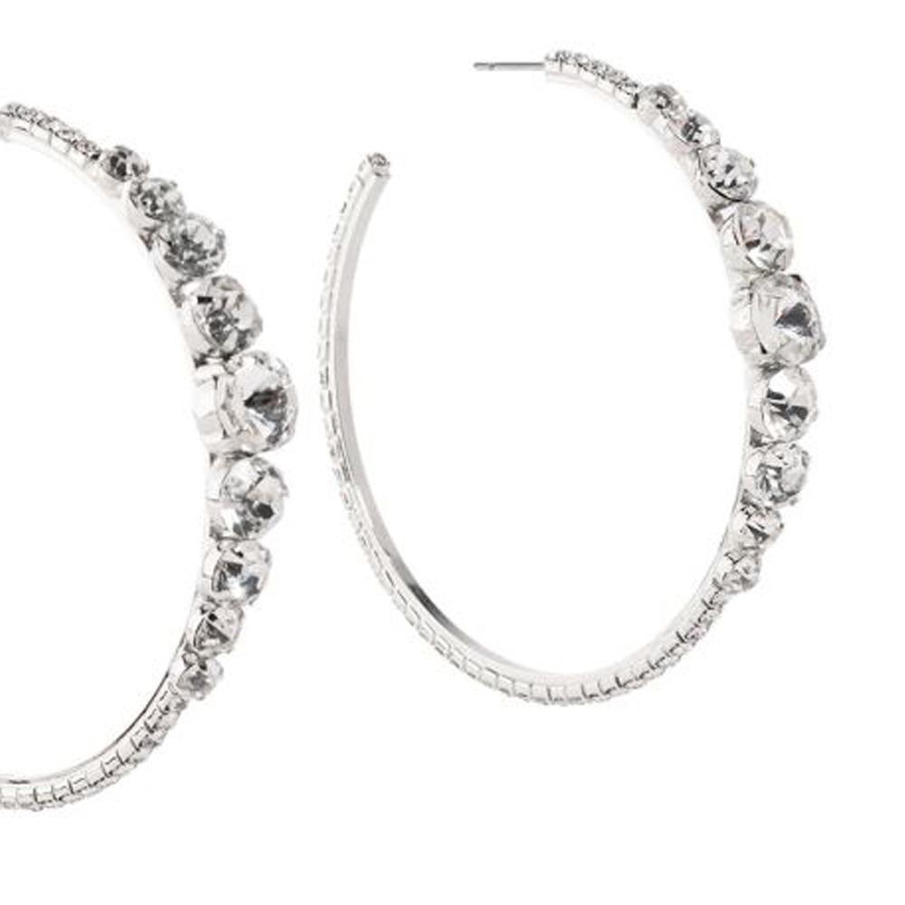 Runda örhängen kvinnliga strass temperament örhängen nisch high-end bankett tillbehör