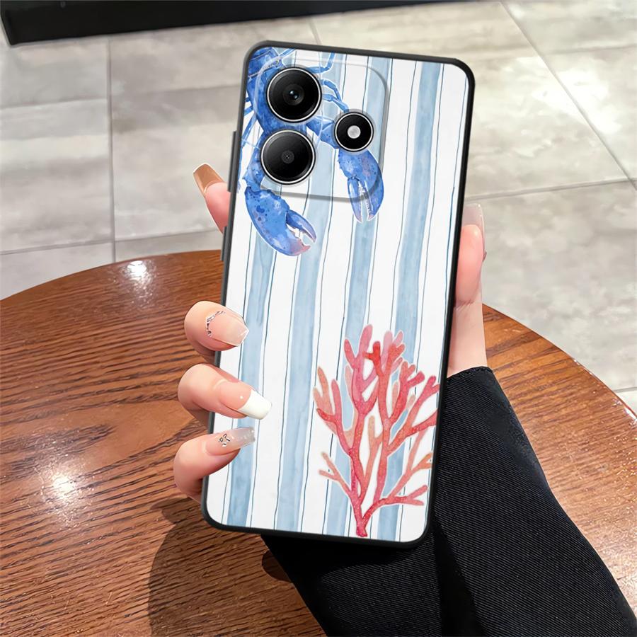 Marine Animals Soft Back Phone Cover Case for Xiaomi Redmi Note 11 13 12 Pro Plus 10S 12S 10 9 8 Pro 9s 11S
