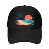 Gorra de Béisbol de Malla Retro Atardecer Tropical Costa Hip Hop