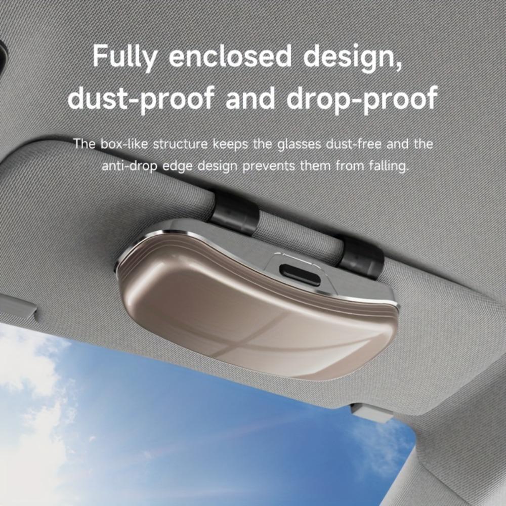 Anti Scratch Sun Visor Sunglasses Holder Box Eyeglasses Protection Case Car Interior Accessories