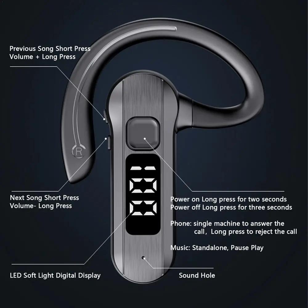 Auriculares Deportivos Bluetooth 5.2 Auriculares de Conducción Ósea Inalámbricos Abiertos para Correr Auriculares Bluetooth con Reducción de Ruido y Micrófono