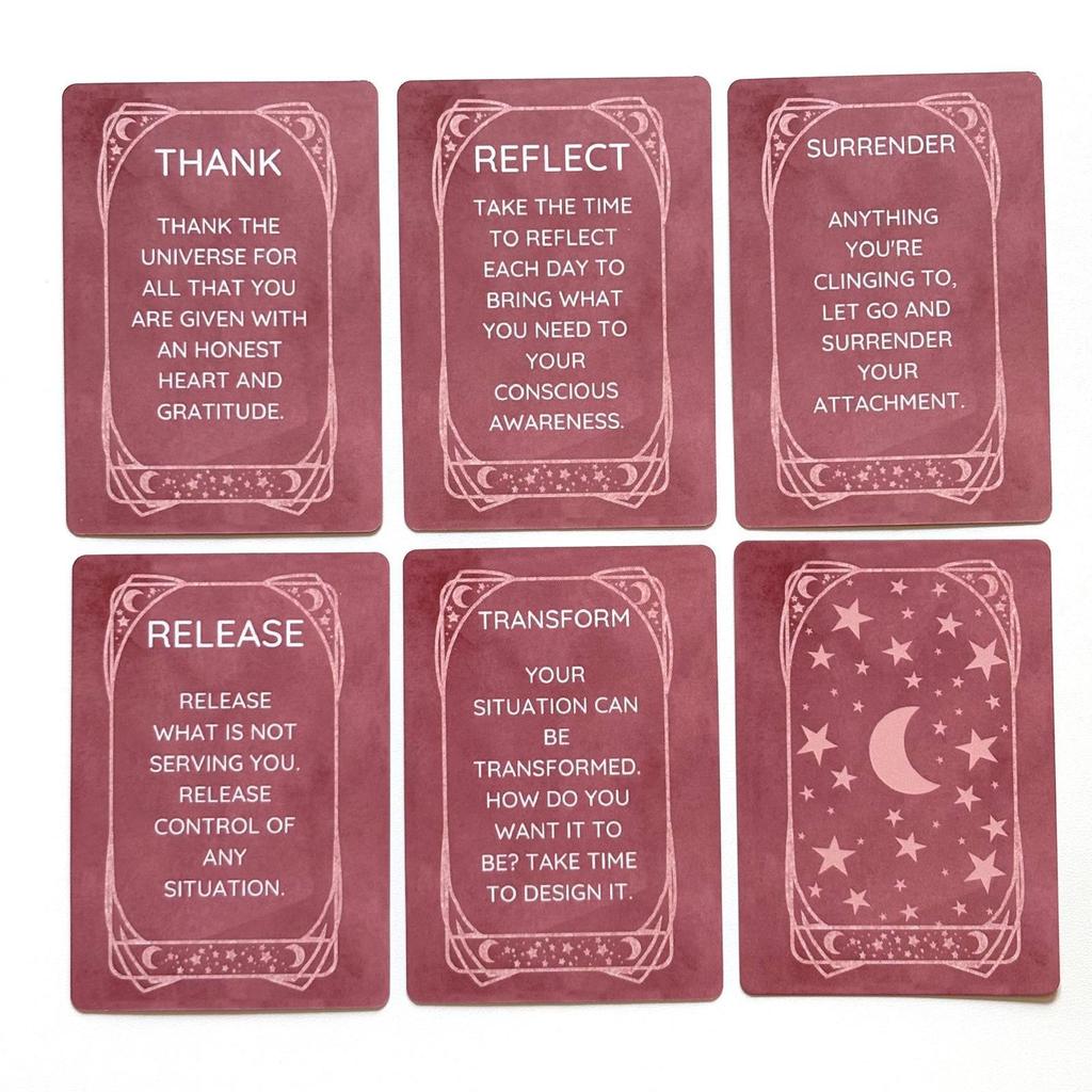 10.4*7.3cm Daily Recommendation Oracle Cards - 45 Card Celestial Affirmation Deck for Spiritual Guidance & Mindfulness