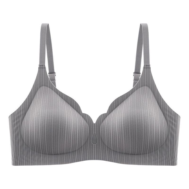 Women Hollow Out Wireless Push Up Comfortable Side Support Gathering Bra