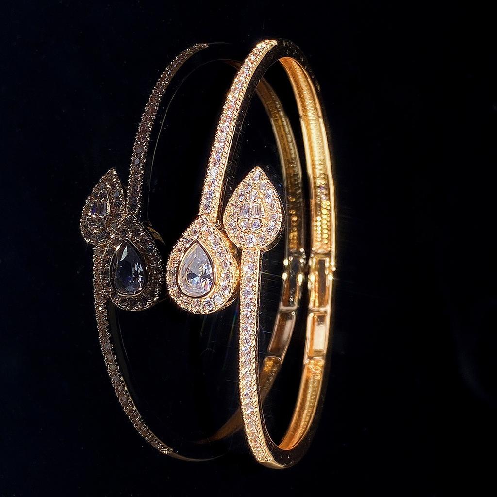 New Round Drop-shaped Zircon Light Luxury Fashion High-end Women's Bracelet