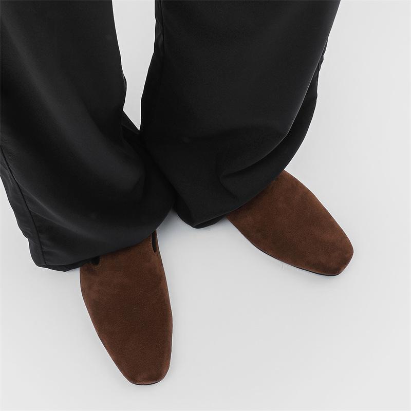New flat-bottomed spring and autumn Doudou shoes men's shoes versatile one-pedal 891012 black, blue, brown-J