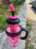 Girl's Water Bottle Cute Water Bottle Straw Water Bottle Convenient Water Bottle with Straw 1300ml