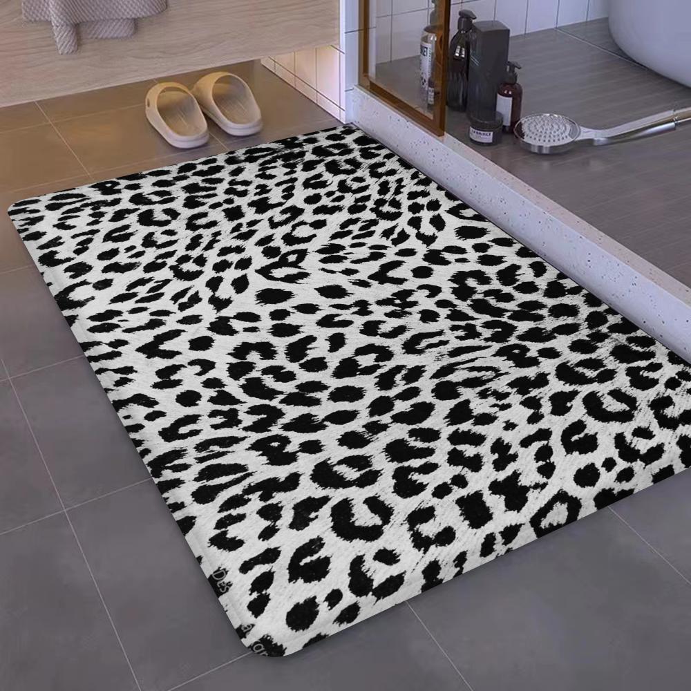 Leopard Cow Print Floor Mat Entrance Door Mat Nordic Style Home Doormat Bathroom-Toilet Mats Bedroom Hotel Decor Mat