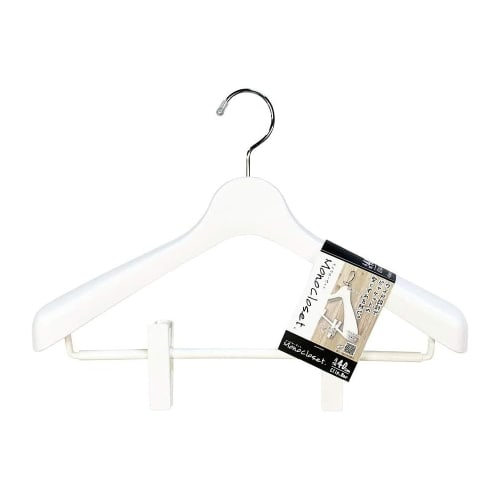 Shinko Hanger Suit Hanger Clips, 40cm Wide, 5cm Thick, Wide Design, Anti-Slip, Rotating Hooks, Stylish, for Suits, Shirts, Jackets, and Coats, Made In