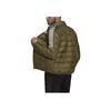 Adidas Essentials Logo Print Striped Stand Collar Long Sleeve Down Jacket Men Outerwear Olive GT9168