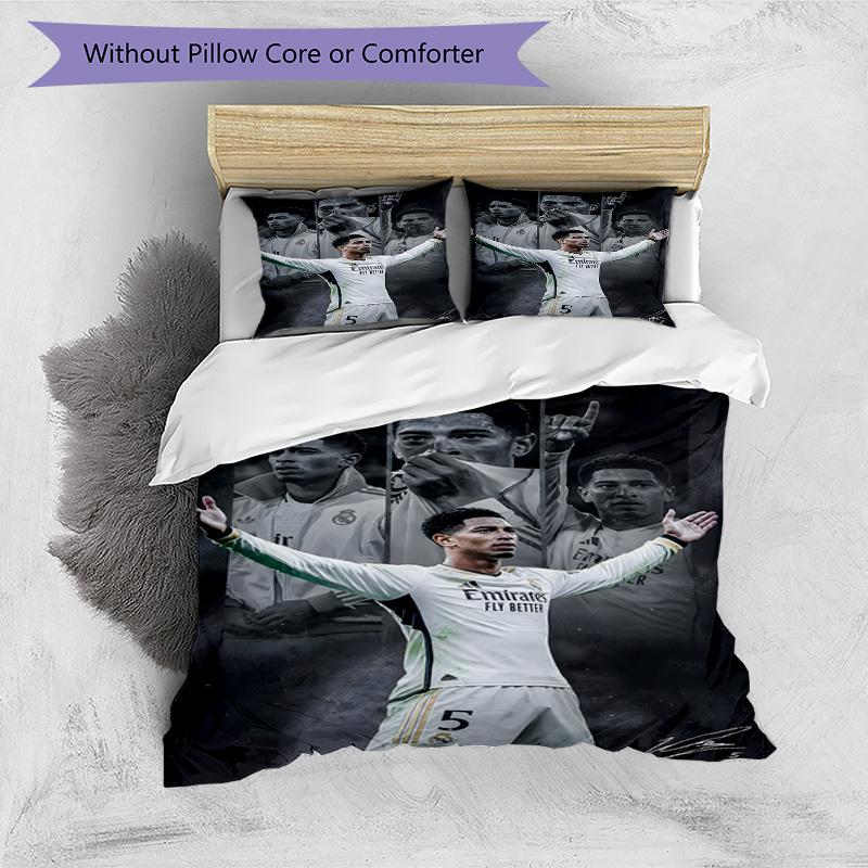 3pcs Bellingham5 Design Cover Set - HD Printed Bedding with 1 Cover and 2 Pillowcases - Perfect for Home and Dorm Decor