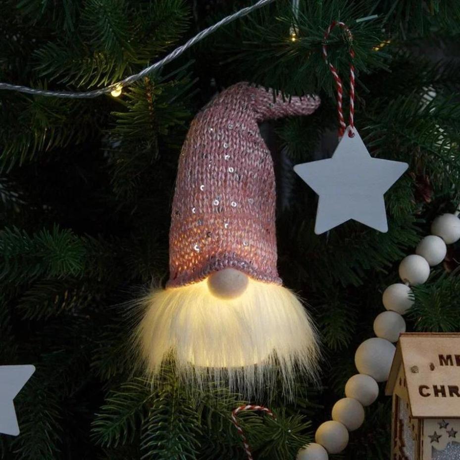 1 Pcs Decorated Christmas Tree Light Up Christmas Gnomes Santa Lights Gifts Christmas Tree Pendant Accessories