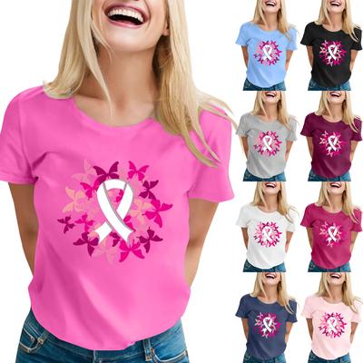 Women's Fashion Casual Round Neck Short Sleeve Tops Pleated Printed Short Sleeve Tops