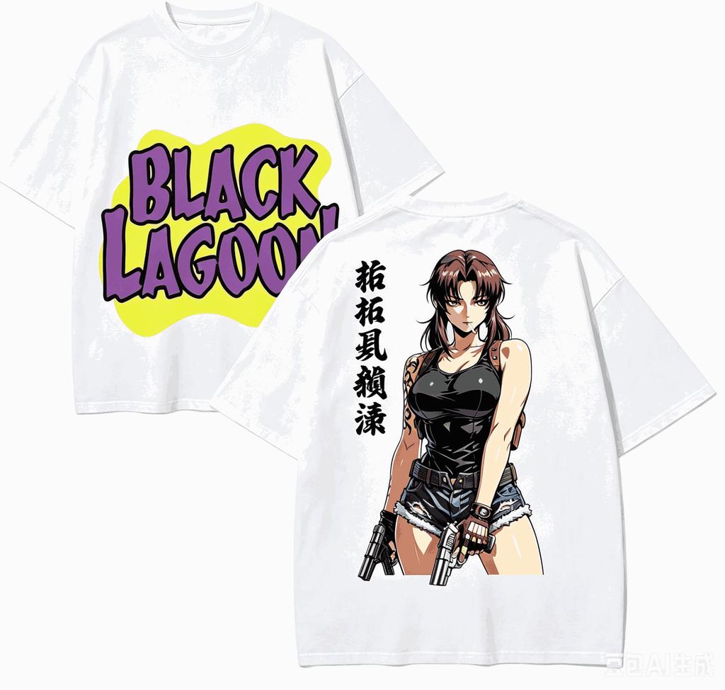 Black Lagoon Anime Lover TShirt Harajuku Cotton NewModel High Street Retro Fashion Unisex Oversized High Quality Breathable