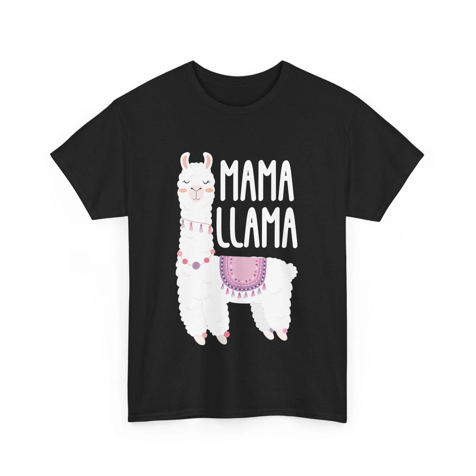 Llama Shirt, Mama Llama Shirt, Animal Llama Lovers Women Mom T-shirt 4XL