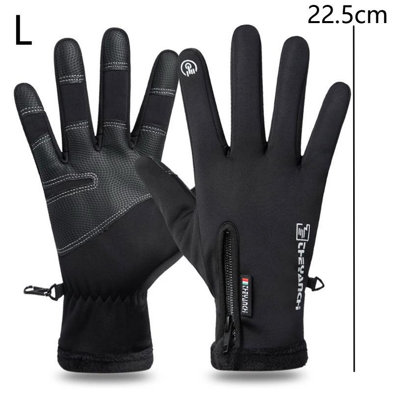 Motorcycle Gloves Winter Thermal Fleece Lined Winter Cold-Proof Full Finger Touchscreen Ski Waterproof Riding Accesso