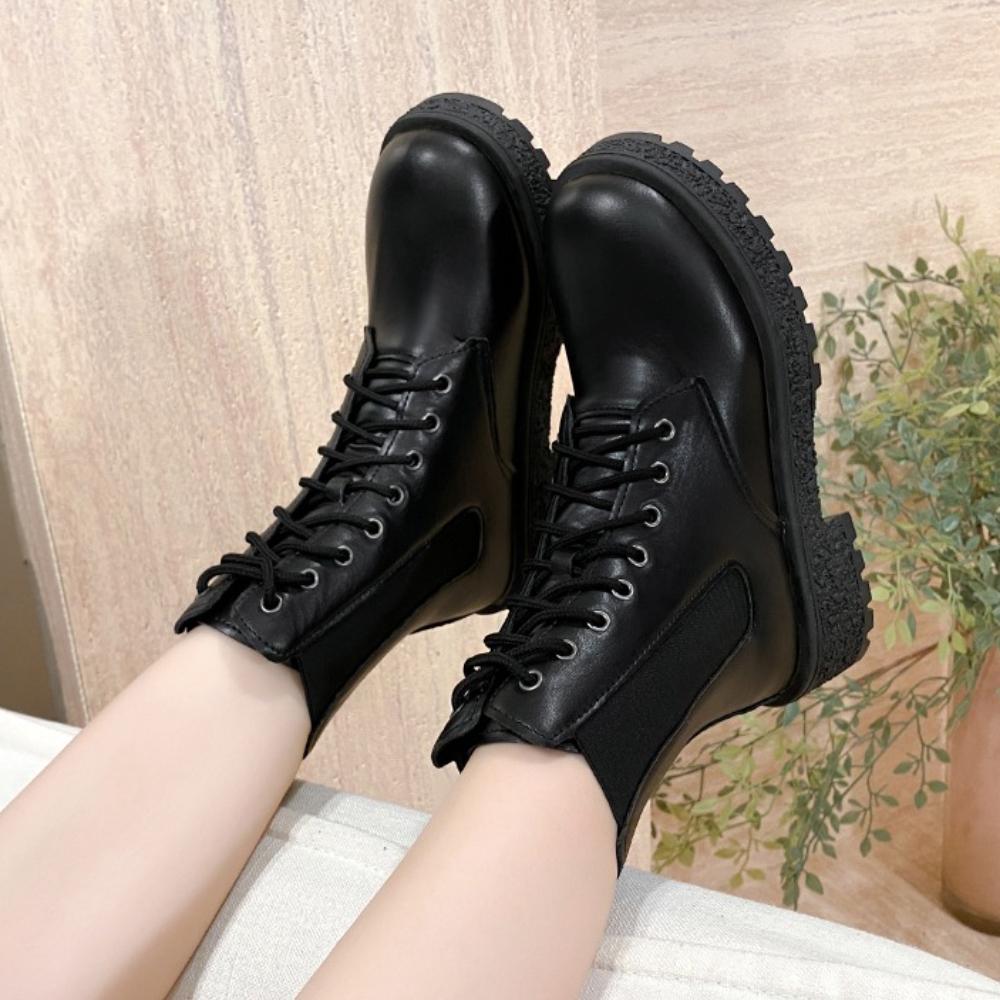 Spring New Women'S Shoes Comfortable Fashion Boots Women'S Short Boots Mid-Heel Thick Heel Round Toe Chelsea Boots