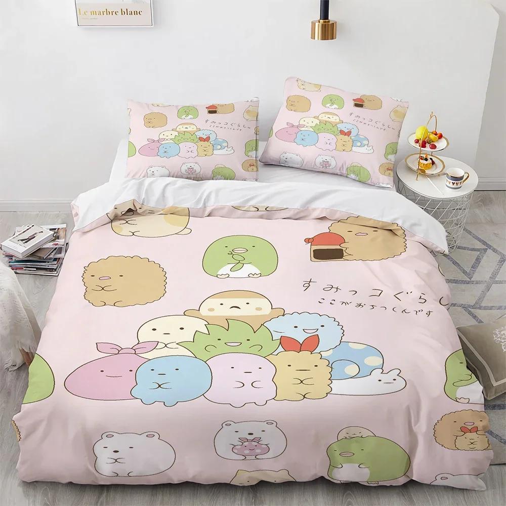 3D Printed Cartoon Sumikko Gurashi Duvet Cover Anime Kawaii Bedding Set Double Twin Full Queen King Adult Kids Quilt Cover