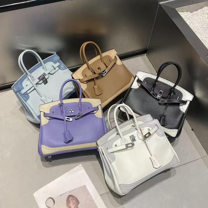 2025 New Leather Women's Bag First Layer Cowhide Swift Lace Bag Portable Shoulder Women's Bag Cross-border Wholesale