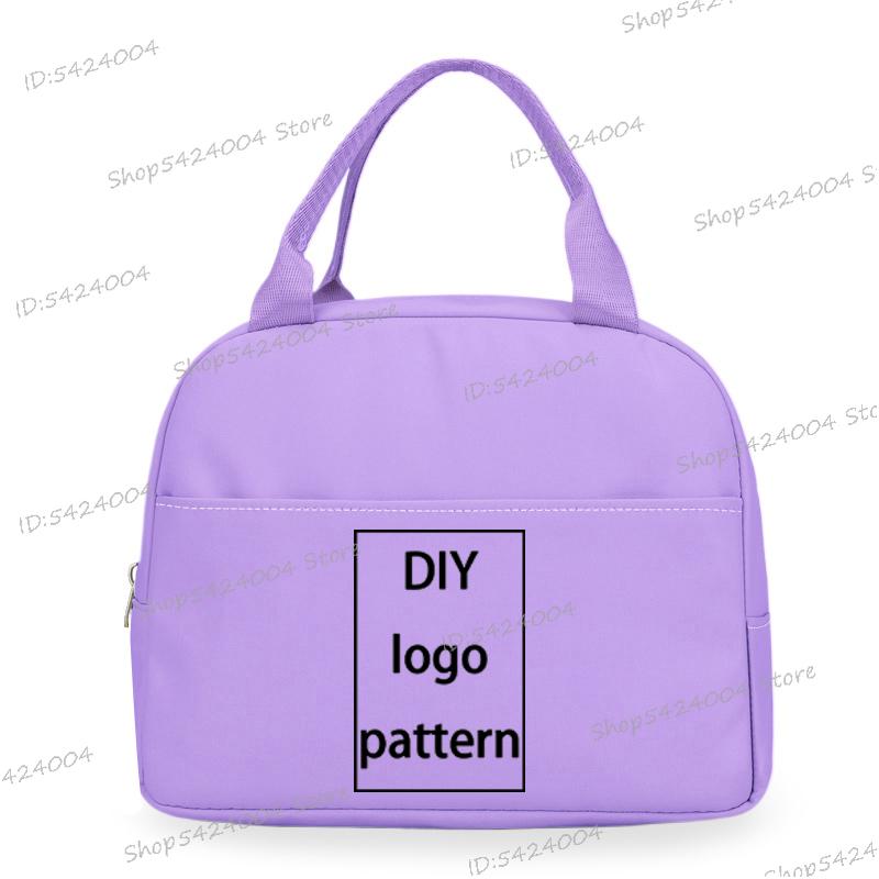 New Customized Images Bento Bag Kids  Y2K Insulated Lunch Box Bag Office Worker DIY Logo Pattern Lunch Bags