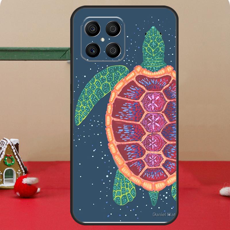 Swimming Freshwater Sea Turtles Case For Honor Magic 6 7 8 Pro Honor 400 200 70 90 Lite X8c X8b X9a X9b X9c X9d Win RT Cover