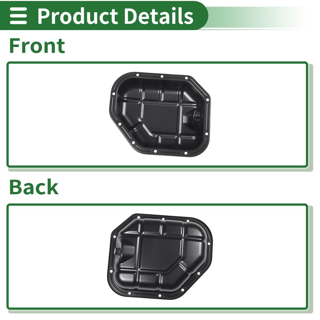 UXCELL 1 Pc No.2151037102 Engine Oil Pan for Hyundai Sonata 2002-2005 Iron Black