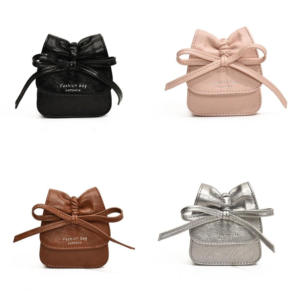 Cute Fashionable Girls Mini Chain Crossbody Bag With Bow And Letter Design In Various Colors