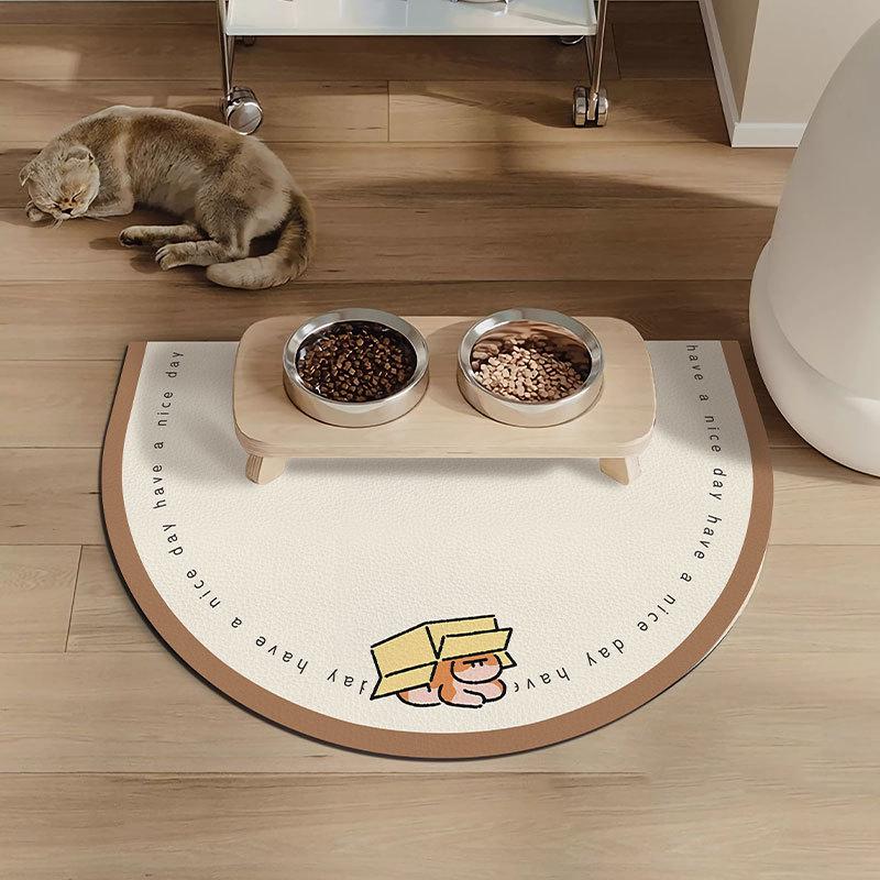 Non-Slip, Water-Absorbing Pet Placemats for Cats & Dogs - Easy-to-Clean Diatom Mud Mats